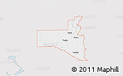 Silver Style 3D Map of ZIP code 74525, single color outside