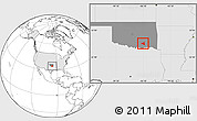 Blank Location Map of ZIP code 74525, highlighted country, highlighted state