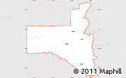 Classic Style Simple Map of ZIP code 74525, cropped outside