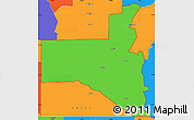 Political Simple Map of ZIP code 74525