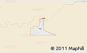Classic Style 3D Map of ZIP code 74531, single color outside