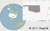 Savanna Style Location Map of ZIP code 74533, highlighted country, highlighted state, hill shading