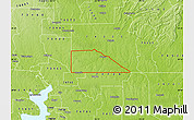 Physical Map of ZIP code 74533