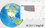 Physical Location Map of ZIP code 74536, highlighted country, highlighted state