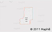 Silver Style 3D Map of ZIP code 74538, single color outside