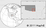 Blank Location Map of ZIP code 74543, highlighted country, highlighted state