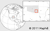 Blank Location Map of ZIP code 74543, highlighted state