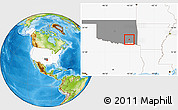 Physical Location Map of ZIP code 74543, highlighted country, highlighted state