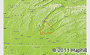 Physical Map of ZIP code 74543