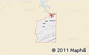 Classic Style 3D Map of ZIP code 74547, single color outside