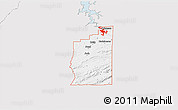 Silver Style 3D Map of ZIP code 74547, single color outside