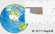 Physical Location Map of ZIP code 74547, highlighted country, highlighted state