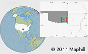 Savanna Style Location Map of ZIP code 74547, highlighted country, highlighted state, hill shading