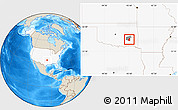 Shaded Relief Location Map of ZIP code 74547, highlighted country, highlighted county