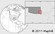Blank Location Map of ZIP code 74549, highlighted country, highlighted state