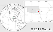 Blank Location Map of ZIP code 74549, highlighted state