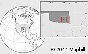 Blank Location Map of ZIP code 74553, highlighted country, highlighted state