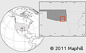 Blank Location Map of ZIP code 74557, highlighted country, highlighted state