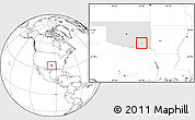 Blank Location Map of ZIP code 74557, highlighted state