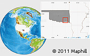Physical Location Map of ZIP code 74557, highlighted country, highlighted state