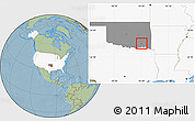 Savanna Style Location Map of ZIP code 74557, highlighted country, highlighted state, hill shading