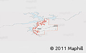 Silver Style Panoramic Map of ZIP code 74561, single color outside