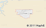 Classic Style 3D Map of ZIP code 74563, single color outside
