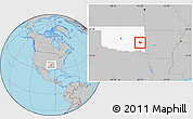 Gray Location Map of ZIP code 74563, highlighted state