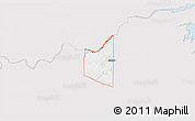 Silver Style 3D Map of ZIP code 74570, single color outside