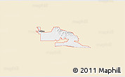 Classic Style 3D Map of ZIP code 74571, single color outside
