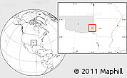 Blank Location Map of ZIP code 74571, highlighted state