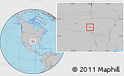 Gray Location Map of ZIP code 74571