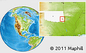 Physical Location Map of ZIP code 74571, highlighted state