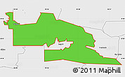 Political Simple Map of ZIP code 74571, single color outside, borders and labels