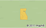 Savanna Style 3D Map of ZIP code 74572, single color outside