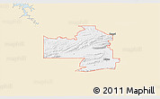 Classic Style 3D Map of ZIP code 74574, single color outside