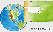Physical Location Map of ZIP code 74574, highlighted state