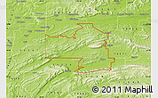 Physical Map of ZIP code 74574