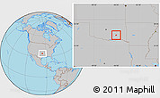 Gray Location Map of ZIP code 74576
