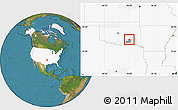 Satellite Location Map of ZIP code 74576, highlighted country, highlighted county