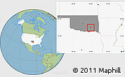 Savanna Style Location Map of ZIP code 74576, highlighted country, highlighted state