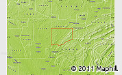 Physical Map of ZIP code 74576