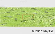 Physical Panoramic Map of ZIP code 74576
