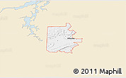 Classic Style 3D Map of ZIP code 74578, single color outside