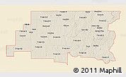 Classic Style 3D Map of ZIP codes starting with 746, single color outside