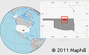 Gray Location Map of ZIP codes starting with 746, highlighted country, highlighted state