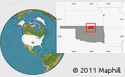 Satellite Location Map of ZIP codes starting with 746, highlighted country, highlighted state