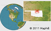 Satellite Location Map of ZIP codes starting with 746, highlighted state