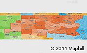 Political Shades Panoramic Map of ZIP codes starting with 746