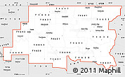 Silver Style Simple Map of ZIP codes starting with 746